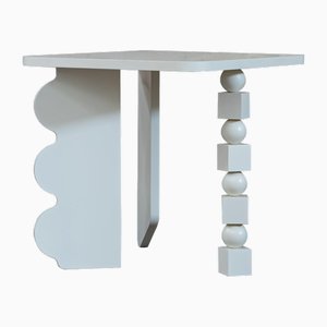 Subtle Ecru Puzzle Side Table by Majbele