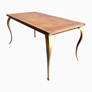 Vintage Golden Legs and Black Lines Top Coffee Table