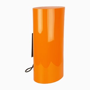 Wandleuchte aus Messing, Orange & Weißem Muranoglas von Vistosi, 1960er