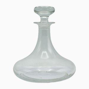Vintage English Glass Bodied Red Wine Decanter, 1980s