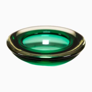 Green Murano Glass Bowl, Italy, 1950s