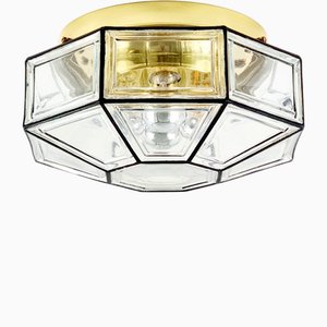 Grand Plafonnier Mid-Century en Verre de Limburg, 1960s