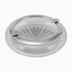 20th Century German Silver & Cut Glass Cigar Ashtray, 1910s