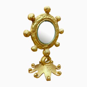 Casenove Spiegel aus goldenem Metall