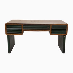 Scrivania razionalista in legno e ferro, anni '30
