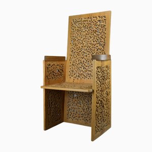 Mid-Century Modern Sculptural Hand Carved Chair by Urano Palma, 1970