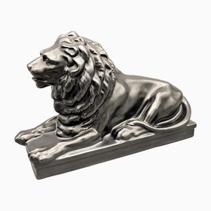 Vintage Ceramic Lion Figure, 1930s