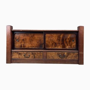 Niedriger japanischer Jibukuro Tokonoma Schrank, 1920er