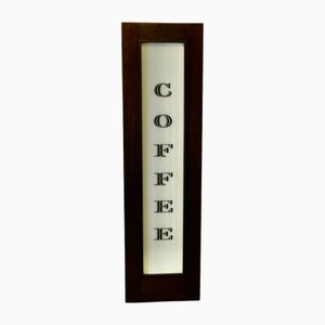 Großes Kaffeebar-Schild aus Opalglas, 1970er