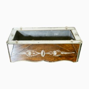 Vintage Etched Venetian Mirrored Planter Trough, 1920s
