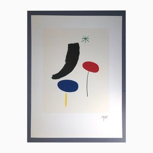 Joan Miro, Surrealist Composition with Star, Original Lithograph