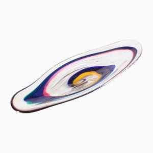 Scodella grande in vetro di Jan Beranek per Skrdlovice, Repubblica Ceca, anni '60