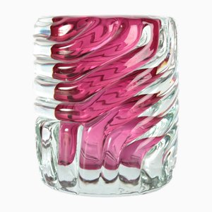 Pink Glass or Object Vase by Frantisek Vizner, Czech, 1960s