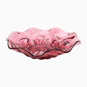 Bol en Verre Rose par Pavel Hlava pour Crystalex Novy Bor, République Tchèque, 1960s