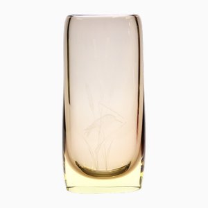 Engraved Glass Vase by Miloslav Klinger for ZBS Sklo Union, Czech, 1960s