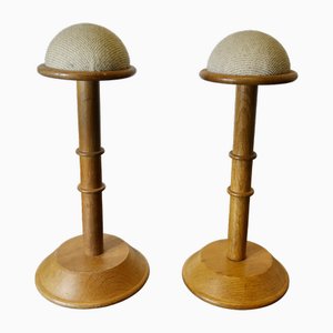 Porta cappelli Arts & Crafts in quercia dorata, anni '20, set di 2