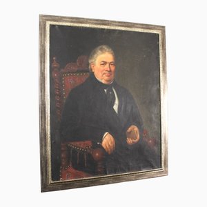 Artista francese, Ritratto di gentiluomo di Bordeaux, 1890-1910, Olio su tela