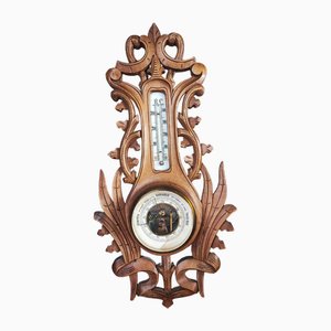 Barometro e termometro in legno, anni '20