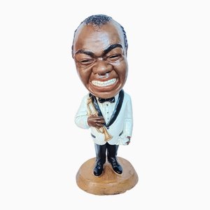 Vintage Louis Armstrong Statue, 1970s