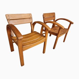 Kinderstühle aus Buche, 1950er, 2er Set