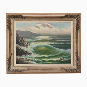 Willy Baumgartner, Ocean, 1970s, Huile sur Toile