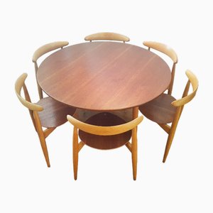 Heart Esszimmer Set von Hans Wegner für Fritz Hansen, 1950er, 7 . Set