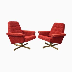 Set of Vintage Swivel Armchairs from Up Zavody, 1970s