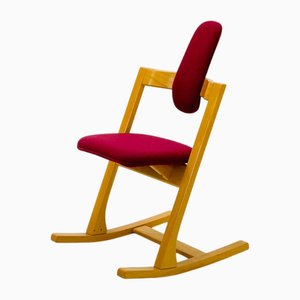 Vintage Teak Pendelstuhl von Peter Opsvik für Stokke, Norwegen, 1980er