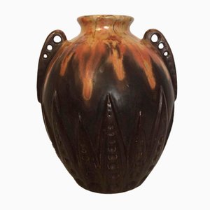 Art Deco Ceramic Vase by Gilbert Metenier, 1930s