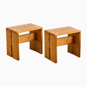 Set of Pine Stools, 1970