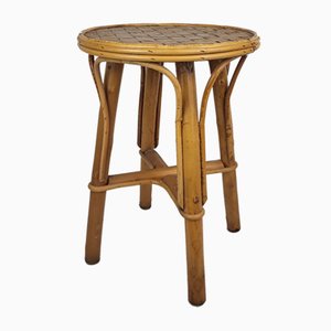 Vintage Hocker aus Rattan, 1970er