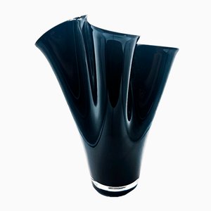 Vaso Fazzoletto grande rivestito in vetro di Murano, anni '60