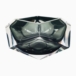 Cenicero italiano grande de cristal de Murano de Nason, años 60