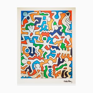 Después de Keith Haring, Composición, Litografía de edición limitada, años 90