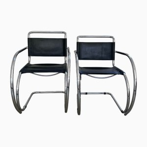 Sedie cantilever Mr20 di Ludwig Mies Van Der Rohe per Fasem, anni '70, set di 2