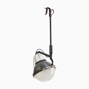 French Metal Frosted Glass Street Light