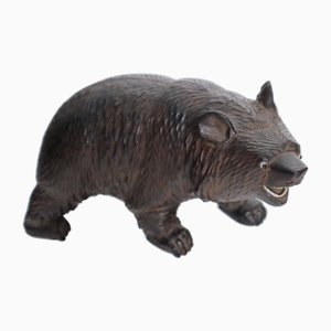 Hand Carved Black Forest Brown Bear, 1920s