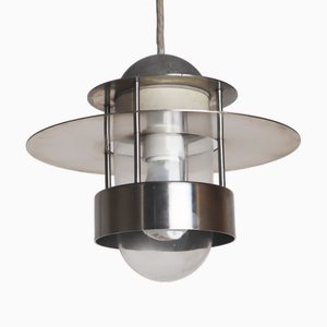 Lampe à Suspension Alberslund en Acier Inoxydable par Jens Moller Jensen pour Louis Poulsen, 1970s