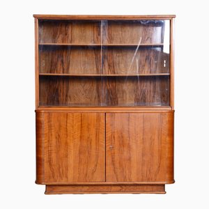 Bibliothèque Art Déco en Noyer, République Tchèque, 1950s