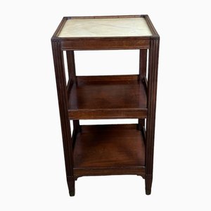 English Side Table with Marble Top, 1920s