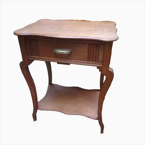 Antique France Art Nouveau Dressing Table in Oak, 1890s