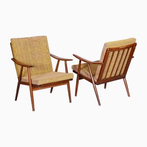 Set of Mid-Century Chairs in Beech attributed to Úluv, Czech, 1960s