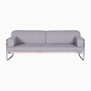 Bauhaus Sofa in Chrome & Upholstery attributed to Hynek Gottwald, Czech, 1930s