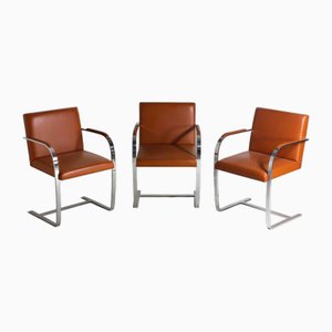 BRNO Chairs by Mies Van Der Rohe for Knoll International, 1970s, Set of 3