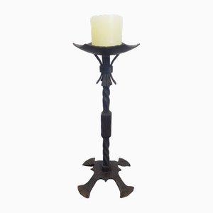 Brutalist Cast Iron Candleholder, Germany, 1960s