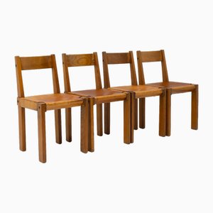 S24 Chairs by Pierre Chapo, France, 1970s, Set of 4