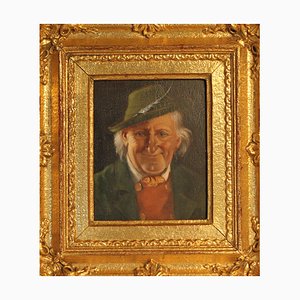 Hedwig Oehring, Portrait of a Man, Late 19th Century, Oil on Wood, Framed