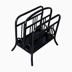 Art Nouveau Magazine Rack in Black, 1890s
