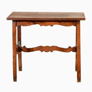 Low Table with Carved Cross, Italy, Early 1900s