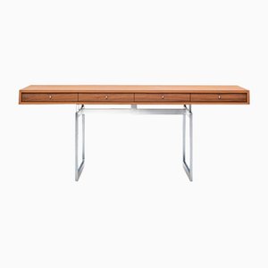 Office Desk in Walnut Wood and Stainless Steel Frame by Bodil Kjaer for Karakter